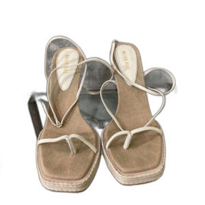 Alias Mae Leather Strappy Square toe Sandals High Heels Women 40/US 9 Tan